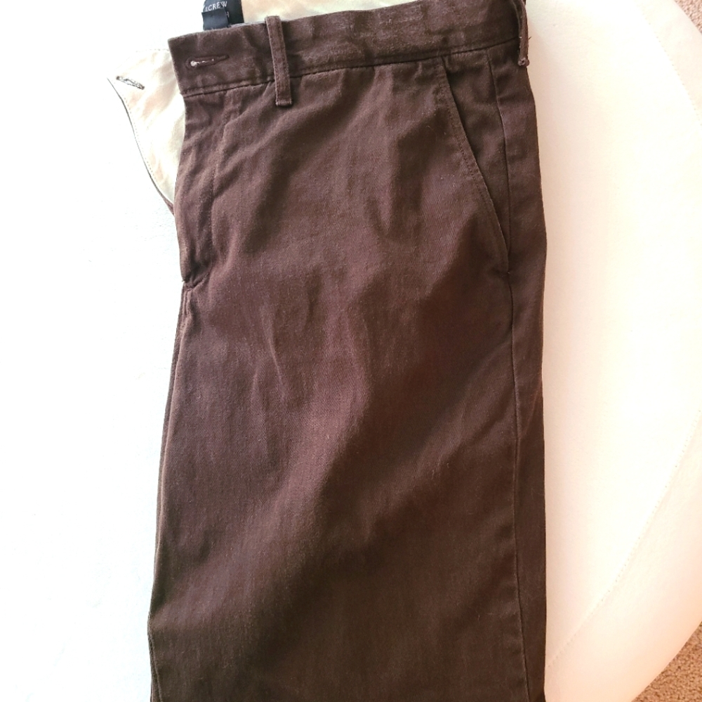 Brown J. Crew Chinos 770 Straight 33/30